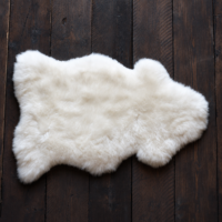 Sheepskin White Fur Rug Single Pelt 2 X 3