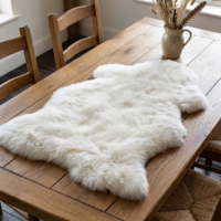Ivory Sheepskin Rug by Fastleather.pk