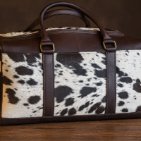 Cowhide Leather Duffel Bag | Overnight Weekender Duffel Bag | Gym Bag | Travel Luggage Bag