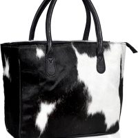 Genuine Cowhide Tote Bag | Laptop Bag | Shoulder Bag Cow Leather Hair on Bag