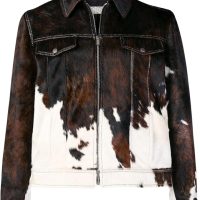 Cowhide Hair on Leather Jacket | Biker Jacket | Cow Leather Jacket
