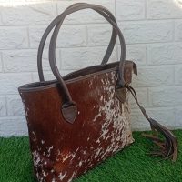 Cowhide Tote Bag | Western Style Cowhide Hair on Tote Shoulder Bag | Hand Carry Girls Bag